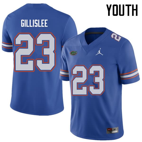 Youth NCAA Florida Gators Mike Gillislee #23 Stitched Authentic Jordan Brand Royal College Football Jersey IEA1165DH